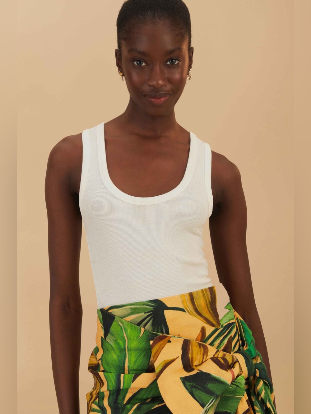 Farm Rio: Banana Embroidered Off White
Tank Top - Picture 4 of 10